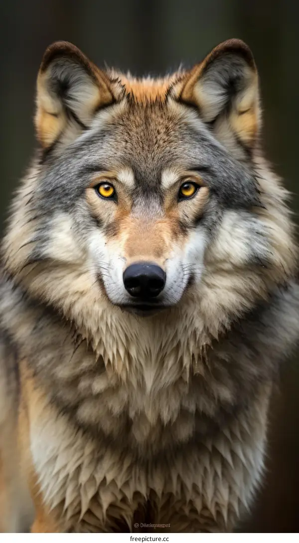 Gray Wolf Portrait