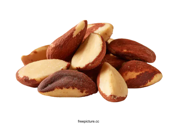 [Transparent Background PNG]Closeup Pile of Brazil Nuts