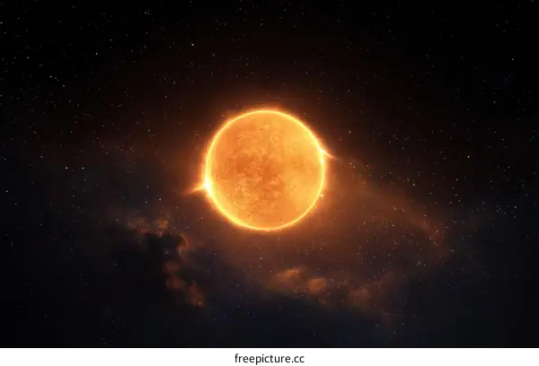 The Sun in the Starry Night Sky