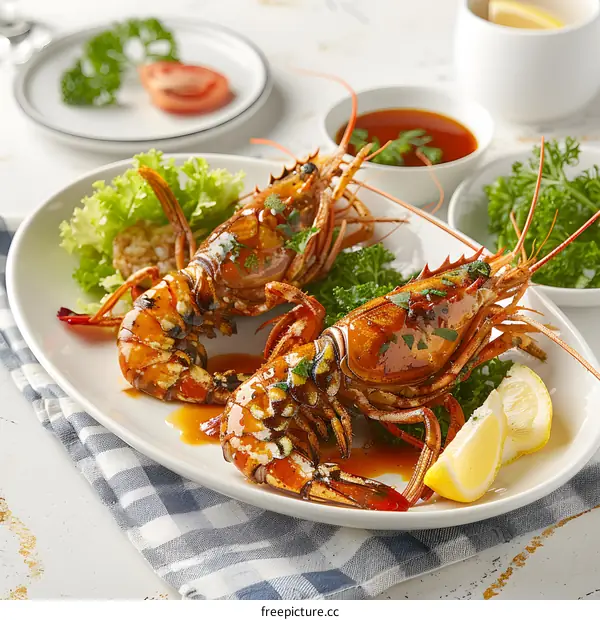 Grilled Lobster with Lemon and Parsley