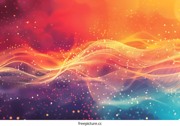 Abstract orange blue wave