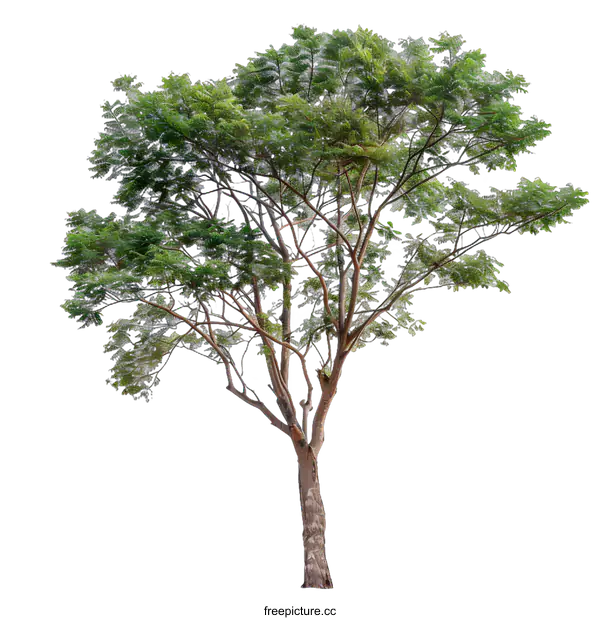 [Transparent Background PNG]Green Tree Isolated On White Background