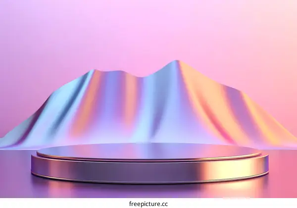 Abstract Pastel Gradient Product Display Podium