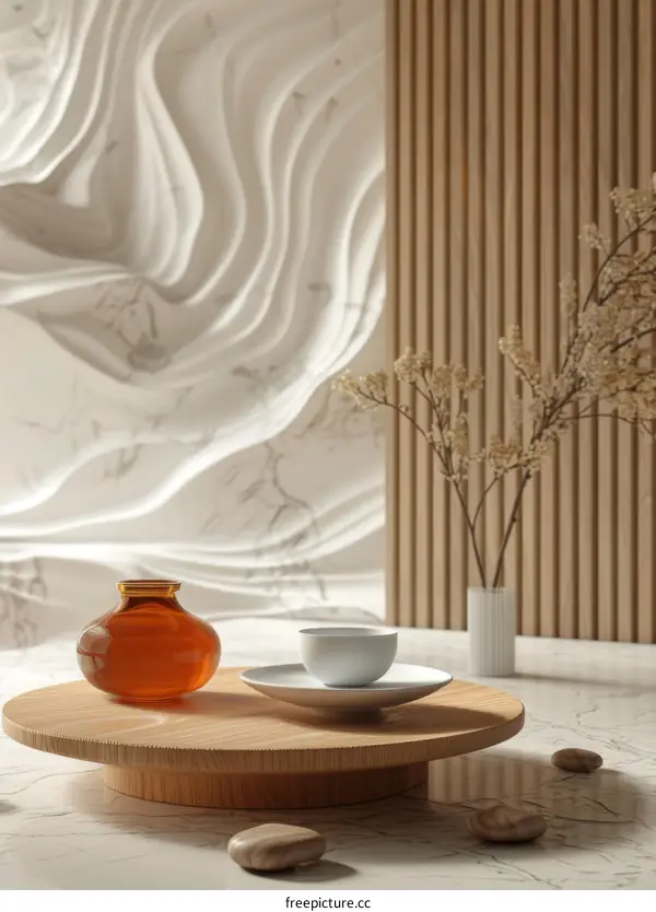 Calm and Elegant Modern Interior Design Illustration