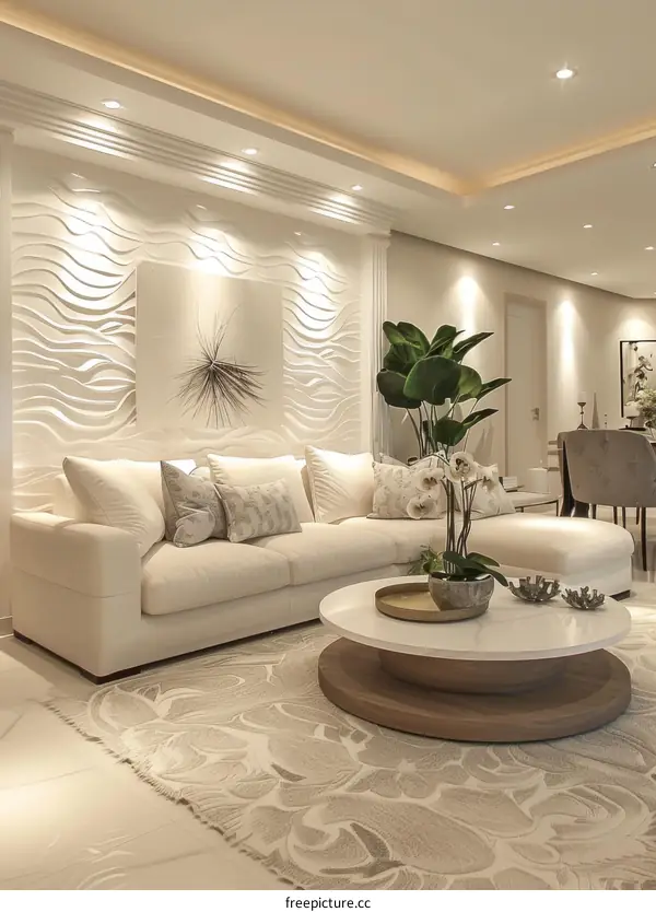 Modern minimalist living room