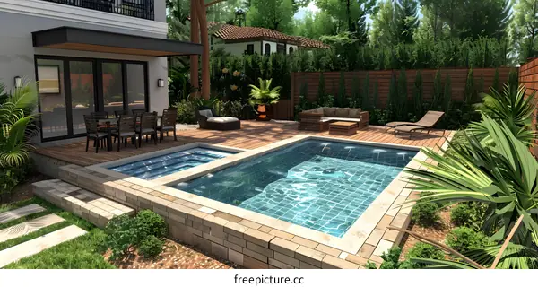 Backyard Oasis Pool and Spa