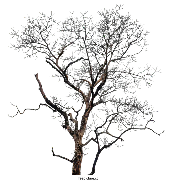 [Transparent Background PNG]Bare Tree Branches Isolated on White Background