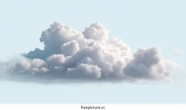 Fluffy Cumulus Cloud in Pastel Sky