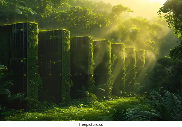 A green data center in the middle of a jungle