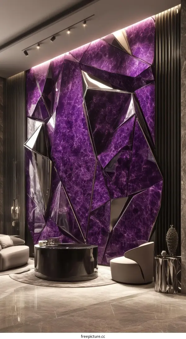Luxury Amethyst Wall Decor Interior Design