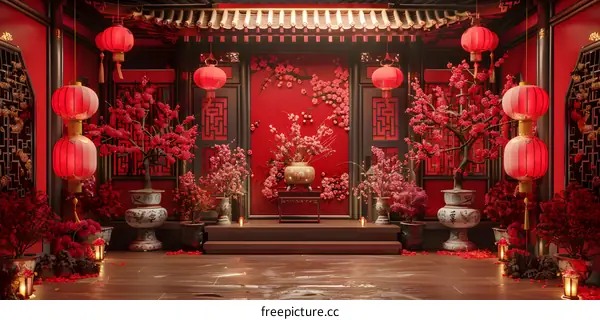 Chinese New Year stage background