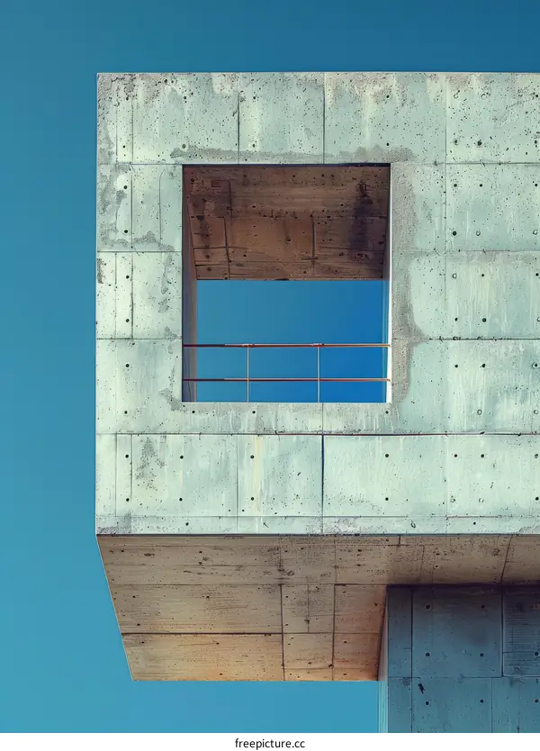 Square Window with Blue Sky View