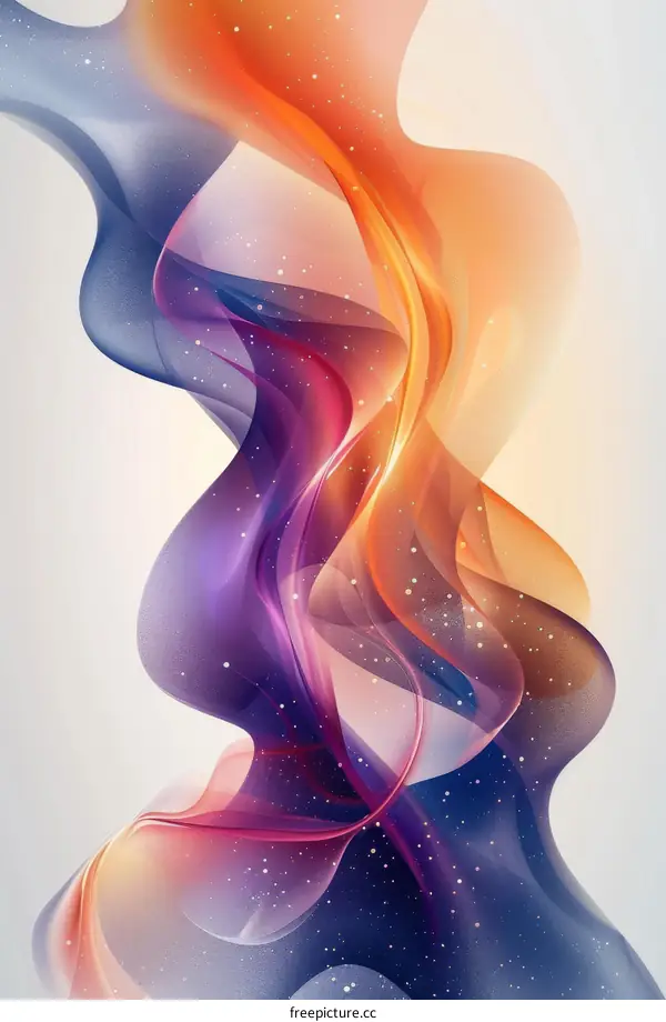 Hypnotic Abstract Waves: Colorful Geometric Fluid Design