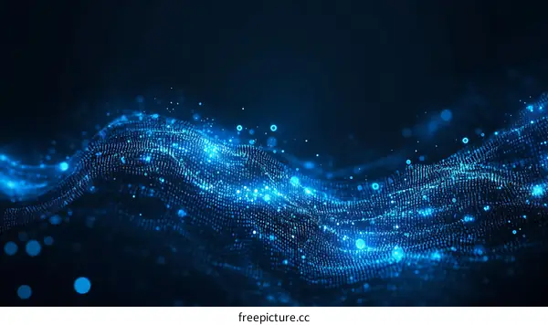 Abstract Digital Wave Design Illustration