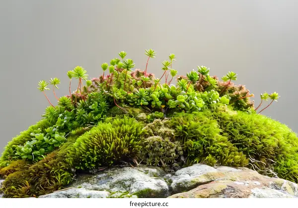 Green Moss On A Stone