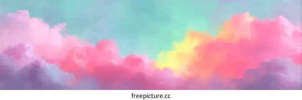Pastel Cloudscape Digital Art