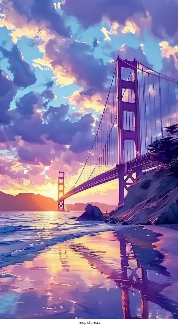 Golden Gate Bridge at Sunset