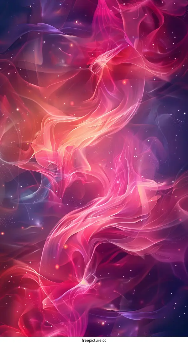 Abstract Colorful Space Nebula Illustration