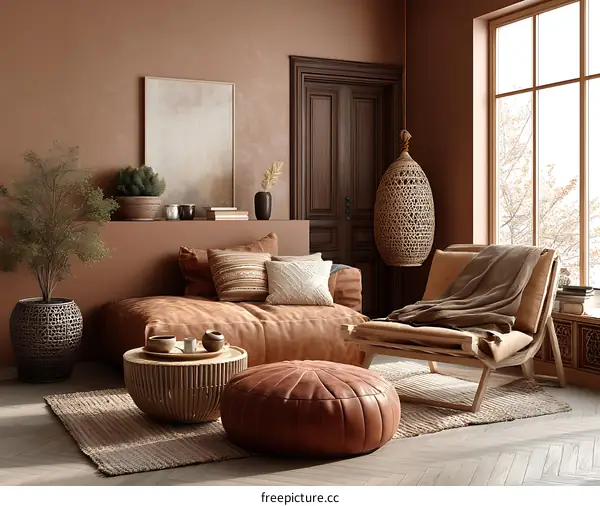 Bohemian Living Room Interior Design