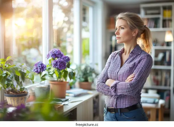 Woman Contemplating by the Window