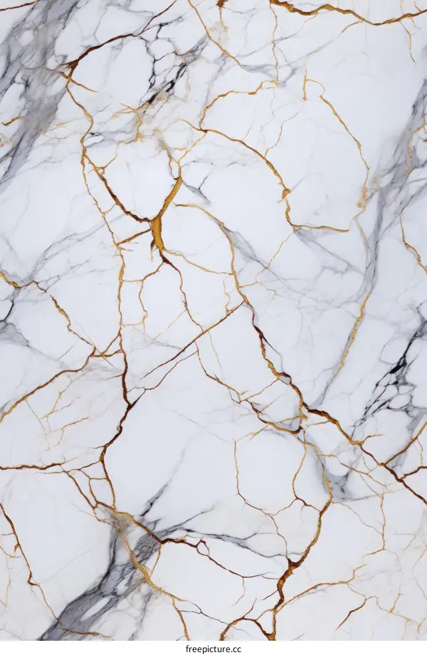Golden Veins Marble Texture Background