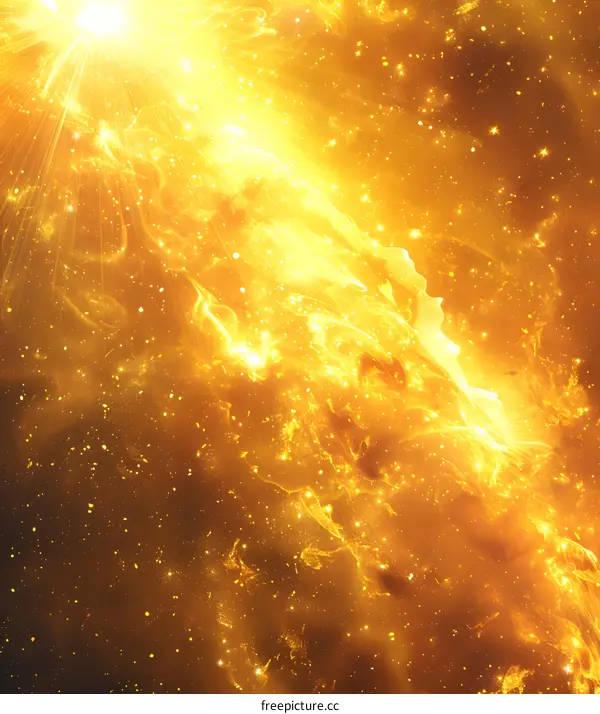 Golden Glowing Nebula