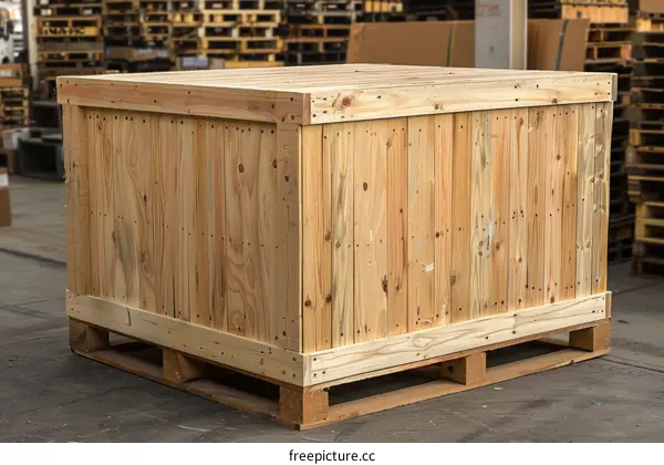Large wooden box for shipping