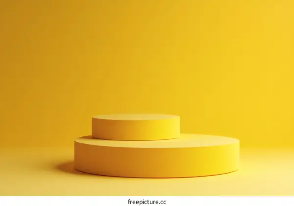 Abstract Yellow Podium Display