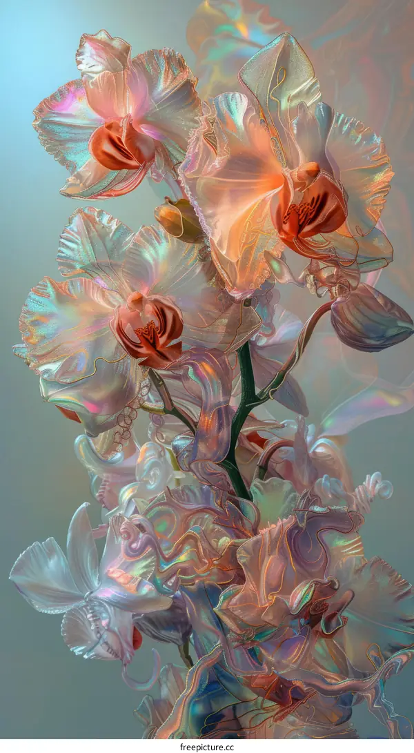 Exquisite Orchids Glowing with Iridescent Colors