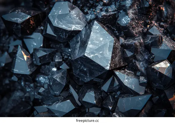 Black crystals background