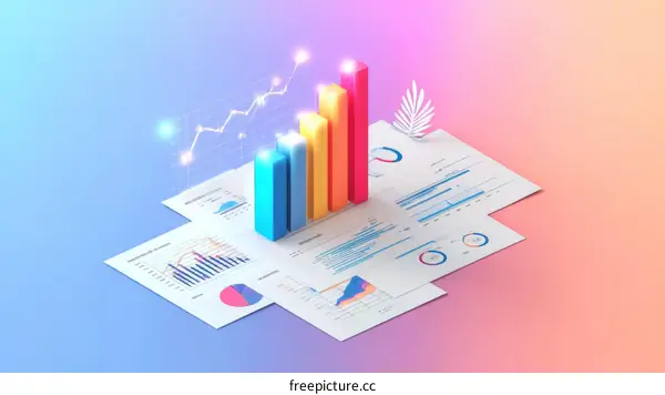 Colorful Business Data Visualization Illustration