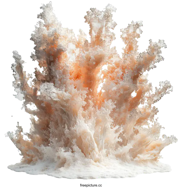 [Transparent Background PNG]Abstract Exploding Liquid Formation Art