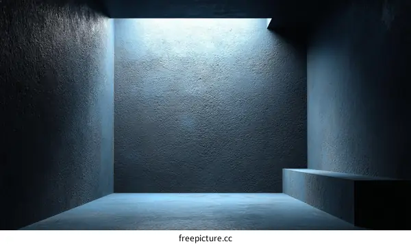 Abstract Concrete Interior Space with Light