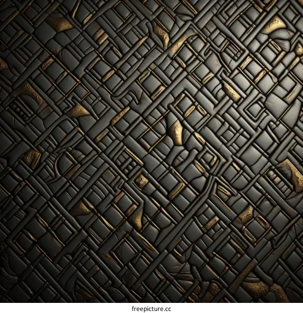 Black and Gold Geometric Shapes