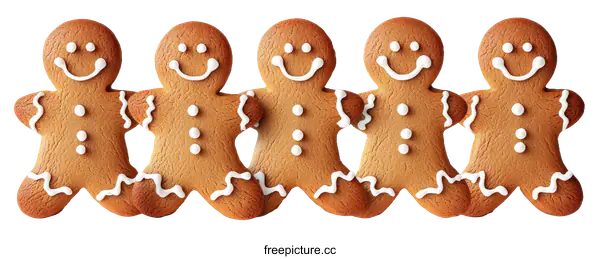 [Transparent Background PNG]Gingerbread Men Cookies Festive Christmas Treats