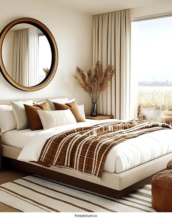 Modern Bedroom Interior Design with Rustic Accents