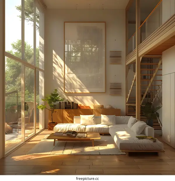 Bright and Airy Living Room With Plants