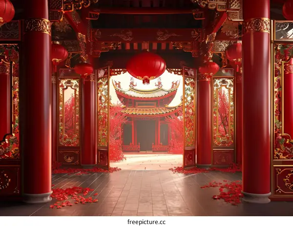 Chinese style pavilion