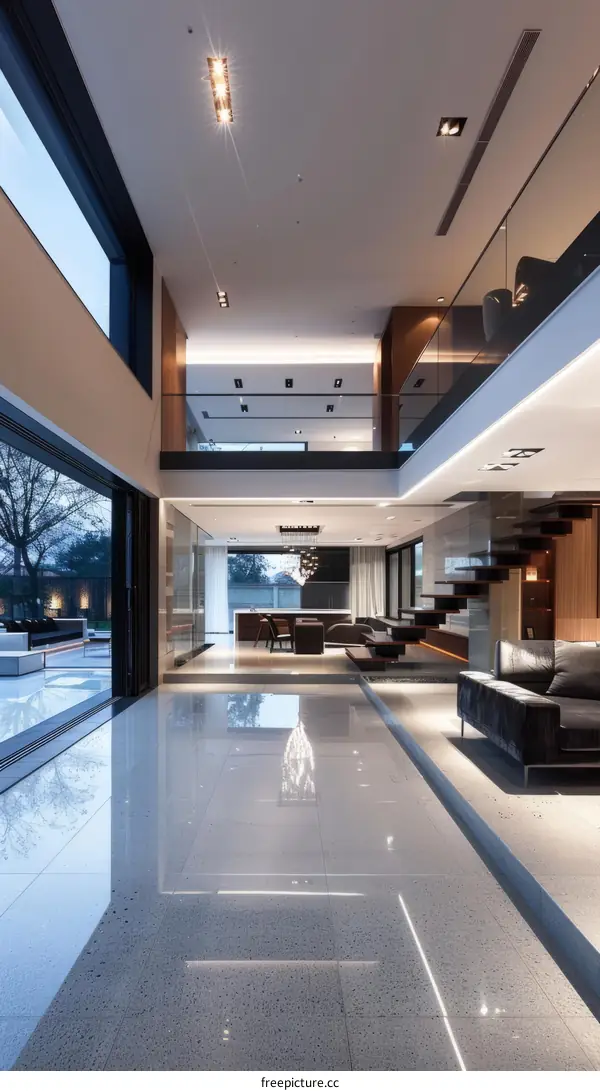 Modern minimalist villa interior design and decoration