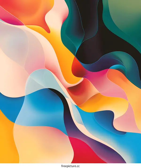 Abstract Colorful Background with Wavy Lines