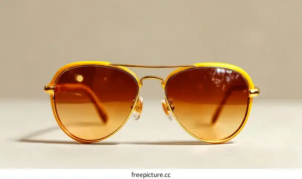 Stylish Yellow Aviator Sunglasses