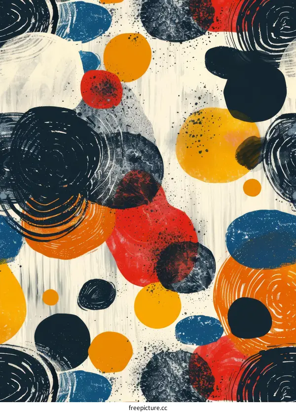 Abstract Colorful Circles Pattern Design