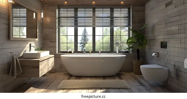 Modern Rustic Bathroom Interior Design