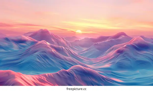 Mesmerizing Sunset Over Majestic Mountain Range