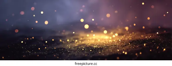 Abstract Sparkling Golden Dust Background