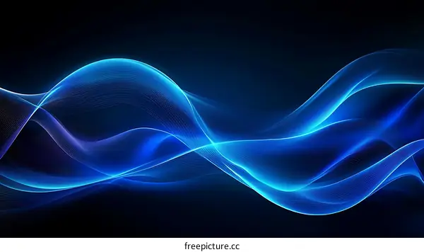 Abstract Blue Wave Design Illustration