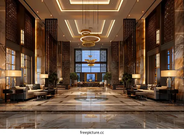 Luxurious Hotel Lobby