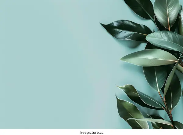 Green Leaves Minimalist Background