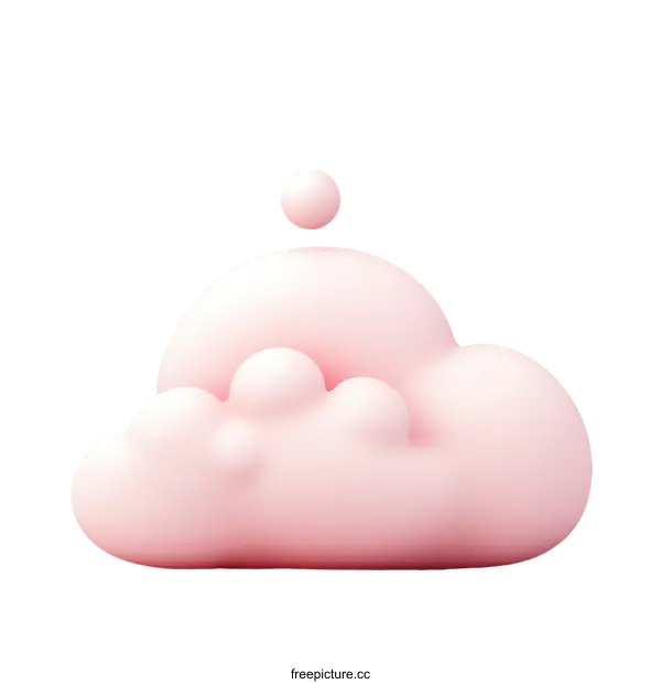 [Transparent Background PNG]Abstract Pink Cloud Illustration Design
