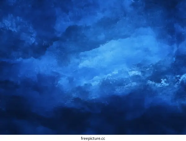 Abstract Deep Blue Watercolor Background